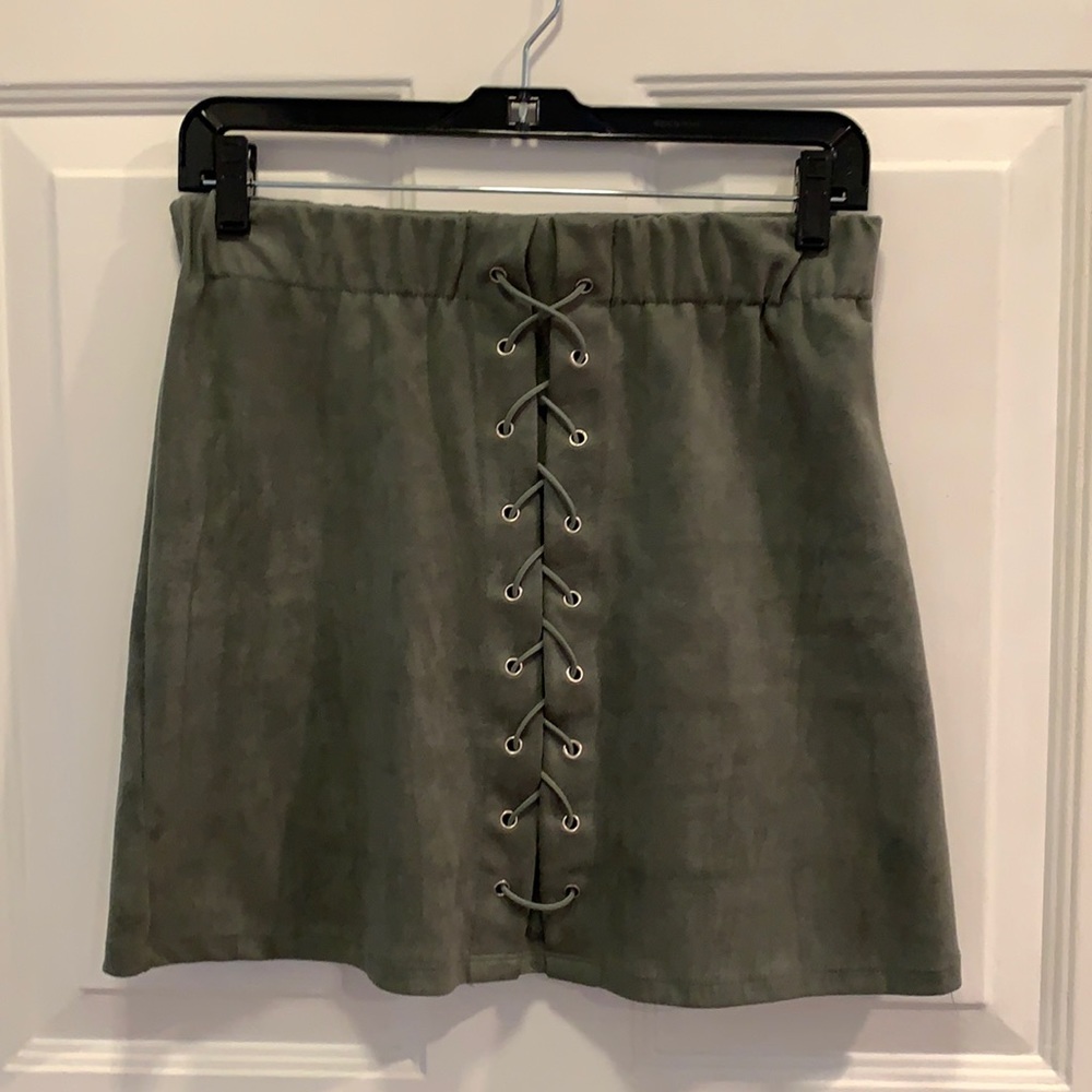 Suzette “suede” skirt.